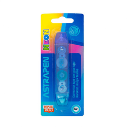 Korektor i klej w taśmie 2w1 ASTRAPEN Neon Line - 1 szt. blister