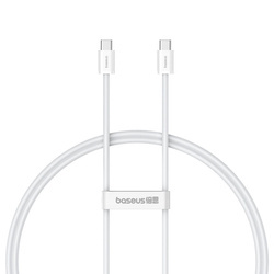 Kabel Baseus Superior Series ll USB-C - USB-C 30W 480Mb/s 1m - biały