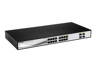 DLINK DGS-1210-16 D-Link 16-port 10/100/1000 Gigabit Smart Switch including 4 Combo 1000BaseT/SFP