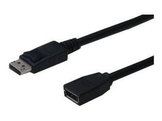 ASM AK-340200-020-S ASSMANN Kabel przedłużający DisplayPort1.2 z zatrzaskiem Typ DP/DP M/Ż czarny 2m