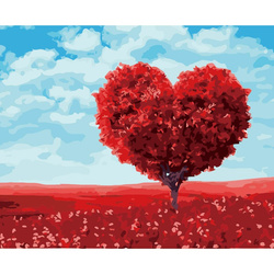 Malowanie po numerach Serce 40x50cm