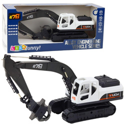 Koparka z chwytakiem i ruchomą łyżką