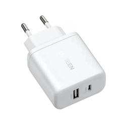 Ugreen 45310 ładowarka sieciowa 20W GaN 1x USB-A 1x USB-C - biała