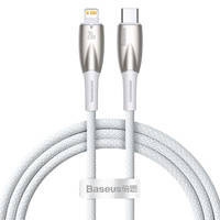 Baseus Glimmer Series kabel z szybkim ładowaniem USB-C - Lightning 480Mb/s PD 20W 1m biały