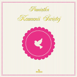 Pamiątka Komunii Świętej wer. różowa