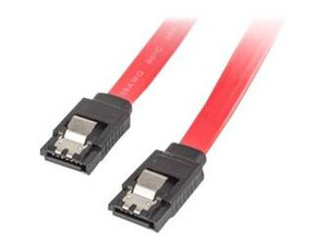 LANBERG CA-SASA-14CU-0050-R Lanberg kabel SATA III Data 6 Gb/s 50cm metalowe zatrzaski +