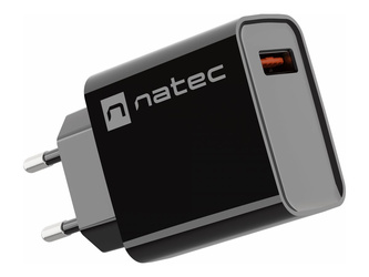 NATEC Ładowarka sieciowa Ribera USB-A 18W czarna
