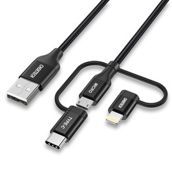 Choetech 3w1 kabel IP0030 USB MFI Lightning USB-C micro