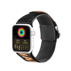 Dux Ducis Strap (Outdoor Version) pasek Apple Watch Ultra, SE, 9, 8, 7, 6, 5, 4, 3, 2, 1 (49, 45, 44, 42 mm) nylonowa opaska bransoleta czarno-pomarań