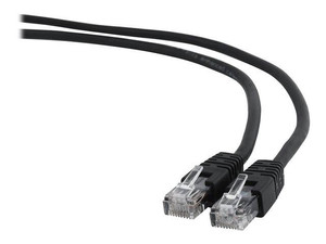 GEMBIRD patchcord kat 6 zalewane końcówki 0.25m czarny