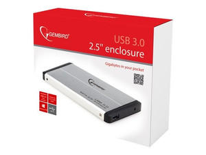 GEMBIRD EE2-U3S-2-S Gembird obudowa USB 3.0 na dysk HDD/SSD 2.5 SATA, aluminiowa, srebrna