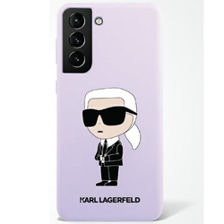 Etui Karl Lagerfeld Silicone Ikonik na Samsung Galaxy S23+ - purpurowe