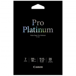 Canon Photo Paper Pro Platinu, PT-101, foto papier, połysk, 2768B013, biały, 10x15cm, 4x6", 300 g/m2, 20 szt., atrament