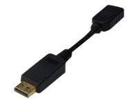 ASM AK-340400-001-S ASSMANN Kabel adapter Displayport1.1a z zatrzaskiem Typ DP/HDMI AM/Żczarny 0,15m