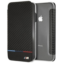 Etui BMW Carbon Tricolor Stripe na iPhone XS Max  - czarne