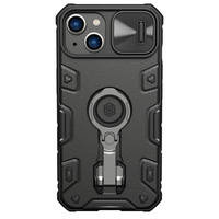 Nillkin CamShield Armor Pro Case etui iPhone 14 Plus pancerny pokrowiec z osłoną na aparat ring podstawka czarne