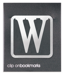 Metalowa zakładka do książki - Litera W Clip-on