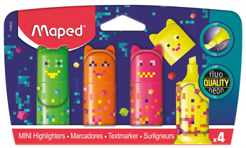 Zakreślacz Mini Pixel Fluo 4 kolory