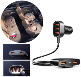 Joyroom szybka ładowarka samochodowa 5x USB 6,2 A
