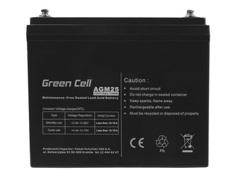 GREEN CELL Battery AGM 12V 75 Ah