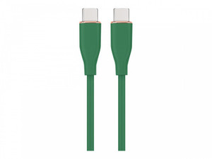 GEMBIRD Kabel USB Typ-C Power Delivery PD ładowanie i transmisja danych 60W oplot silikonowy 1.5m kolor zielony