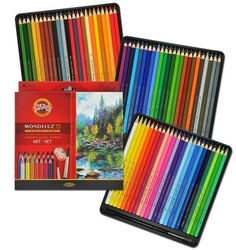 Kredki akwarelowe Mondeluz Koh-i-Noor 3714 72 kolorów pędzlem