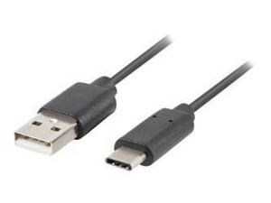 LANBERG CA-USBO-20CU-0005-BK Lanberg kabel USB-C(M)->A(M) 2.0 QC 3.0 0.5m Czarny