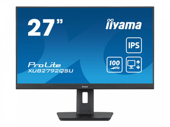 IIYAMA XUB2792QSU-B6 27inch ETE IPS-panel 2560x1440 100Hz 0.4ms MPRT FreeSync 15cm height adj. stand Pivot 250cd/m HDMI