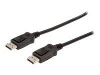 ASM AK-340103-050-S Kabel DisplayPort z zatrzaskami 1080p 60Hz FHD Typ DP/DP M/M czarny 5m
