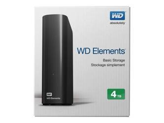 WDC WDBWLG0040HBK-EESN Dysk zewnętrzny WD Elements Desktop, 3.5, 4TB, USB 3.0, czarny