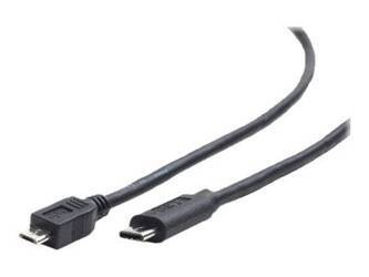 GEMBIRD CCP-USB2-MBMCM-1M Gembird kabel USB-C >micro USB 1m, czarny