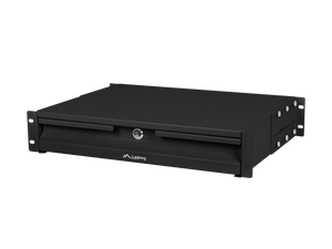 SZUFLADA DO SZAF 19" 2U 360MM CZARNA LANBERG (2U/483X360MM UDŹWIG DO 90KG, MONTAŻ 4 PUNKTOWY)