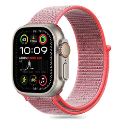 Pasek Tech-Protect Nylon na Apple Watch 6 / 7 / 8 / 9 / 10 / SE (40 / 41 / 42 MM) - różowy