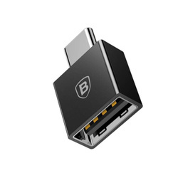 Baseus CATJQ-B01 Type-C adapter przejściówka ze złącza USB-C na USB-A OTG czarna