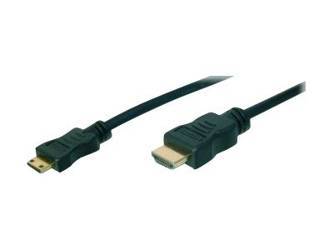 ASM AK-330106-020-S ASSMANN Kabel połączeniowy HDMI1.3 HighSpeed Typ HDMI A/miniHDMI C M/M czarny 2m