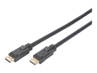 ASM AK-340105-150-S Kabel DisplayPort ze wzmacniaczem 4K 60Hz UHD Typ DP/DP M/M czarny 15m