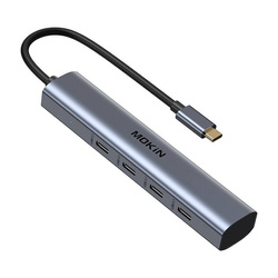 Adapter Hub MOKiN USB-C z 4 Portami USB-C 10Gbps (srebrny)
