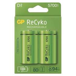 Akumulatorki, D (HR20), 1.2V, 5700 mAh, GP, kartonik, 2-pack, ReCyko