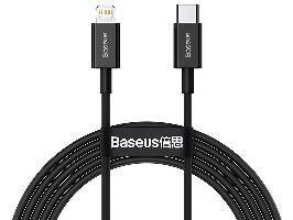 BASEUS USB-C do Lightning Baseus Superior Series, 20W, PD, 2m (CATLYS-C01) Black