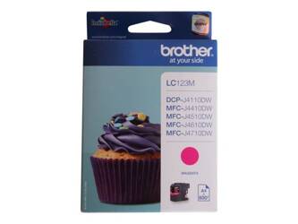 BROTHER LC123M Tusz Brother LC123M magenta 600str MFC-J4510DW / DCP-J4110DW / MFC-J470DW