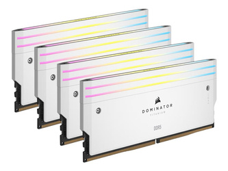 CORSAIR DOMINATOR TITANIUM RGB 64GB 4x16GB DDR5 6400MT/s DIMM Unbuffered 32-40-40-84 Std PMIC XMP 3.0 White Heatspreader 1.4V