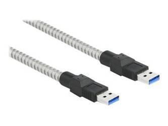 DELOCK USB 3.2 Gen 1 Cable Type-A male to Type-A male with metal jacket 1m