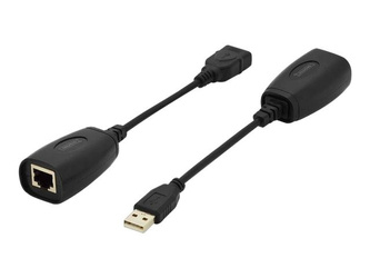 DIGITUS DA-70139-2 DIGITUS Przedłużacz USB, do użycia z kablem UTP kat. 5, 5e lub 6, do 45 m/150 ft