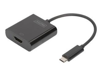 DIGITUS DA-70852 Adapter graficzny HDMI 4K 30Hz UHD na USB 3.1 Typ C, z audio, czarny, 15cm