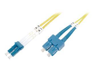 DIGITUS Fiber Optic Patch Cord SC APC to LC PC Singlemode 09/125 m Duplex Length 1 m