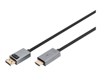 DIGITUS Kabel adapter PREMIUM DisplayPort - HDMI 4K 30Hz DP/HDMI M/M 3m