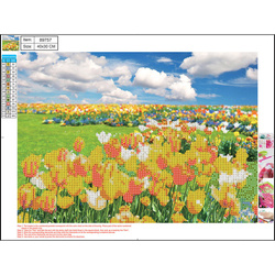 Diamentowa mozaika 5D kit 30x40 cm FLOWER FIELDS 89757 CENTRUM