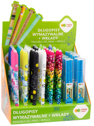 Display Długopis wymazywalny mix 2 0.5mm niebieski Happy Color 36 szt. + wkłady 12 etui