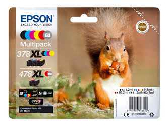 EPSON C13T379D4010 Tusz Epson Multipack 6-colors 378XL+478XL Claria photo HD