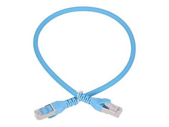 EXTRALINK LAN patchcord kat6A S/FTP 0 5m 10G ekranowany kabel czysta miedź niebieski